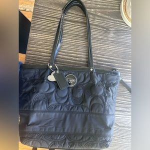 Coach Purse Mid size black puffer